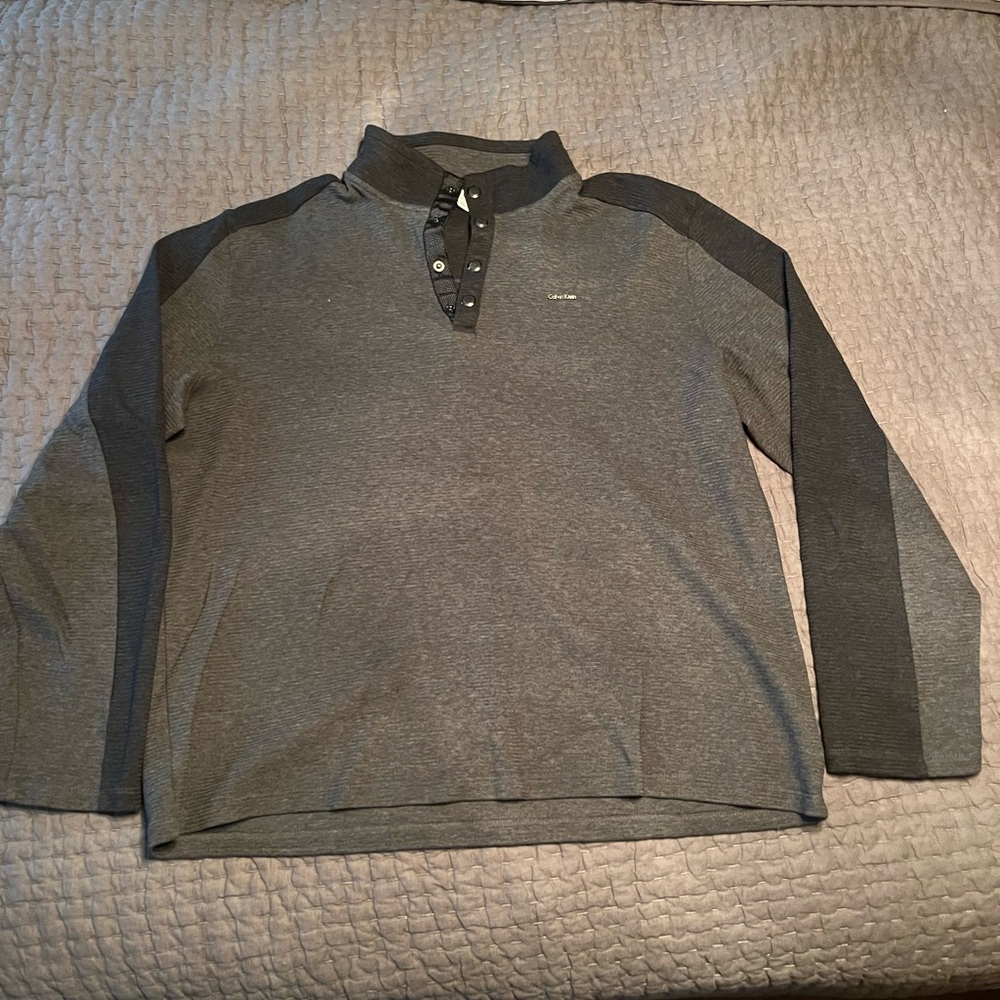Calvin Klein Quarter Zip Button-up